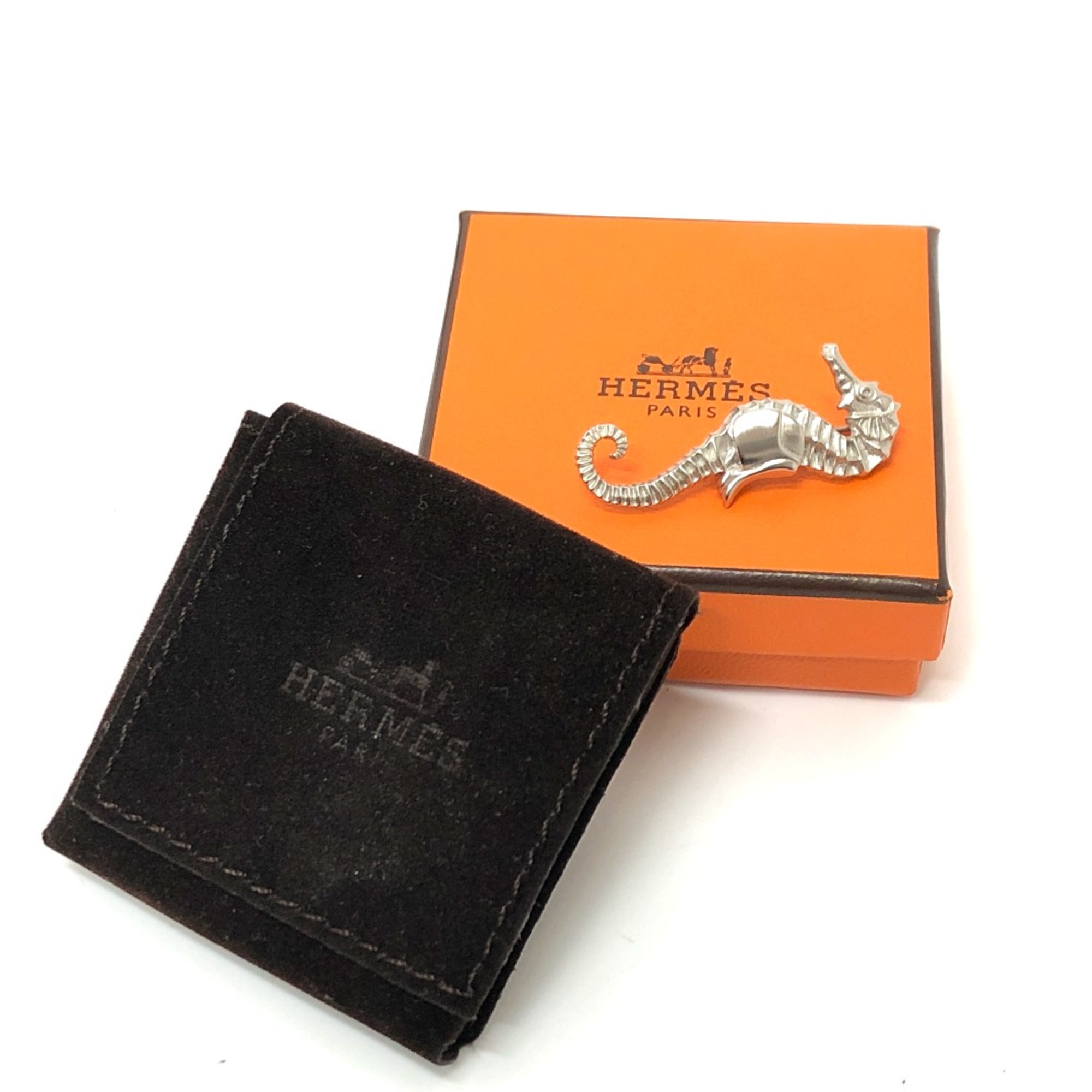 Hermes corsage Brooch Silver