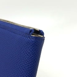 Hermes Zip Around Long Wallet Blue france Blue Based