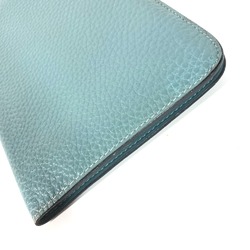 Hermes Long wallet Coin Compartment with coin purse Long Wallet Blue gene blue SilverHardware