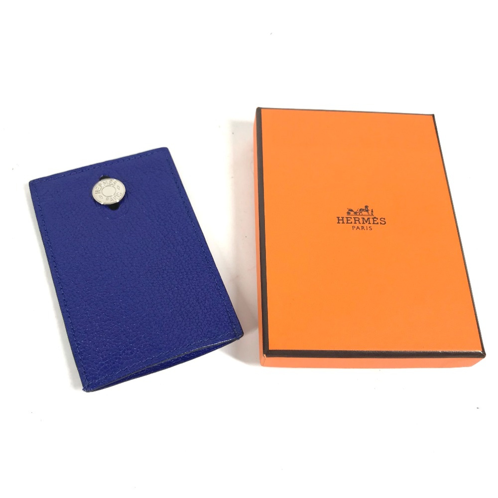 Hermes Pass case Card Case blue