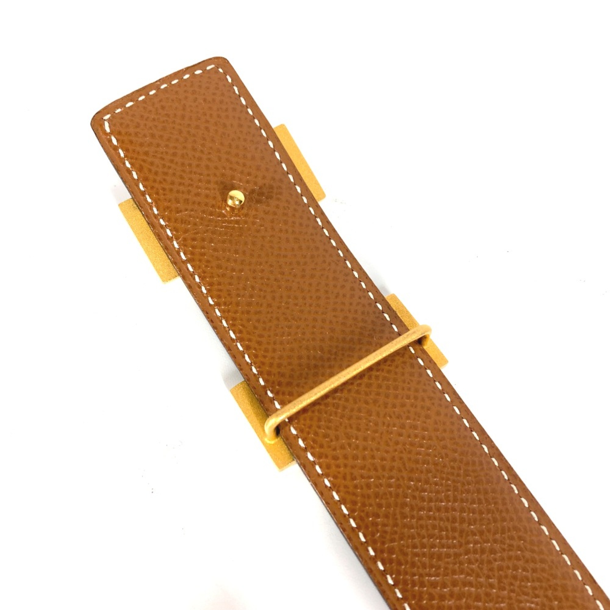 Hermes H belt reversible belt Black x Leather