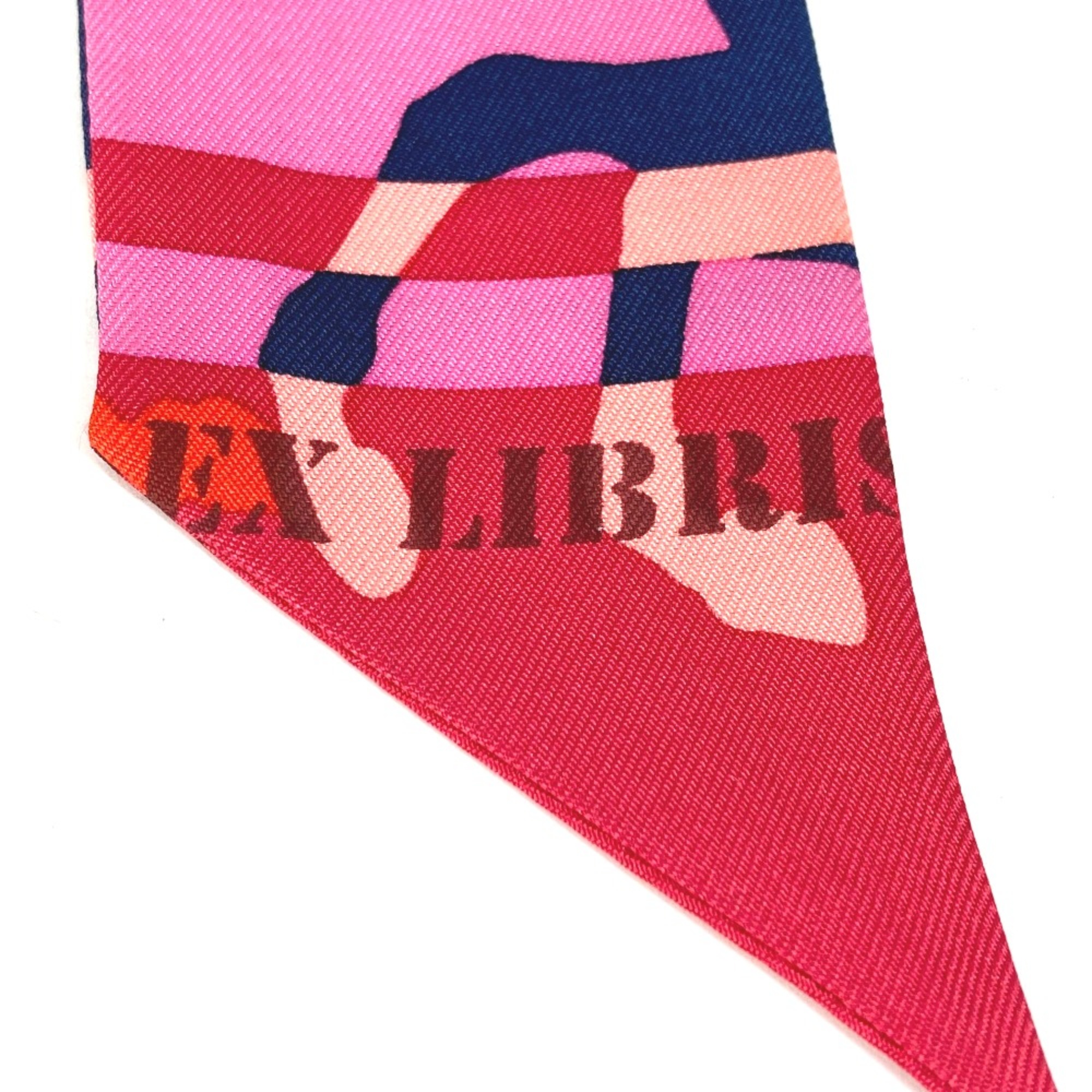 Hermes Horse Cheval Horse BandeauScarf Scarf pink Navy