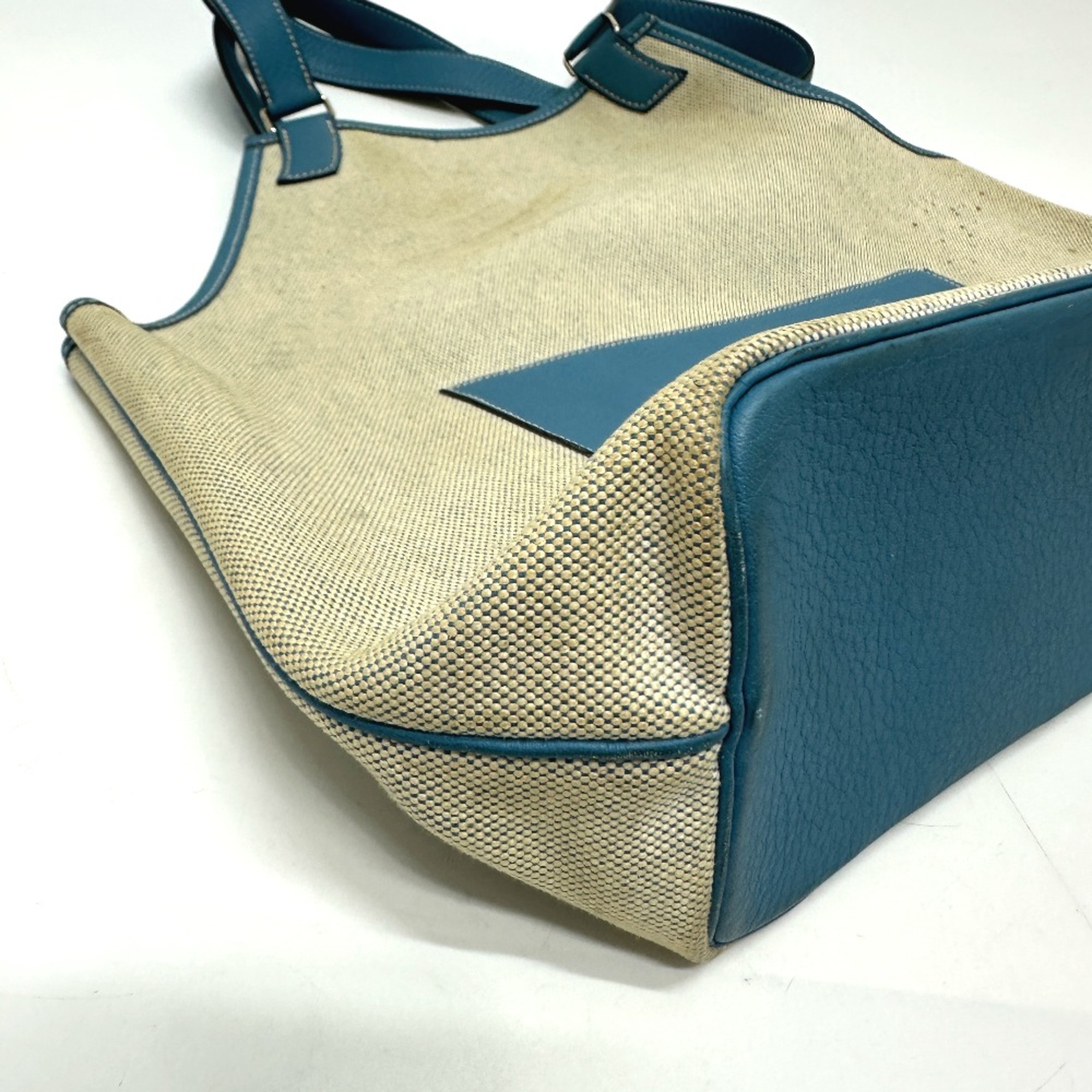 Hermes bag shawl Tote Bag Beige /blue