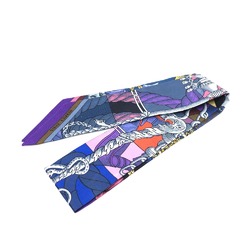 Hermes Twilly Scarf blue Multicolore