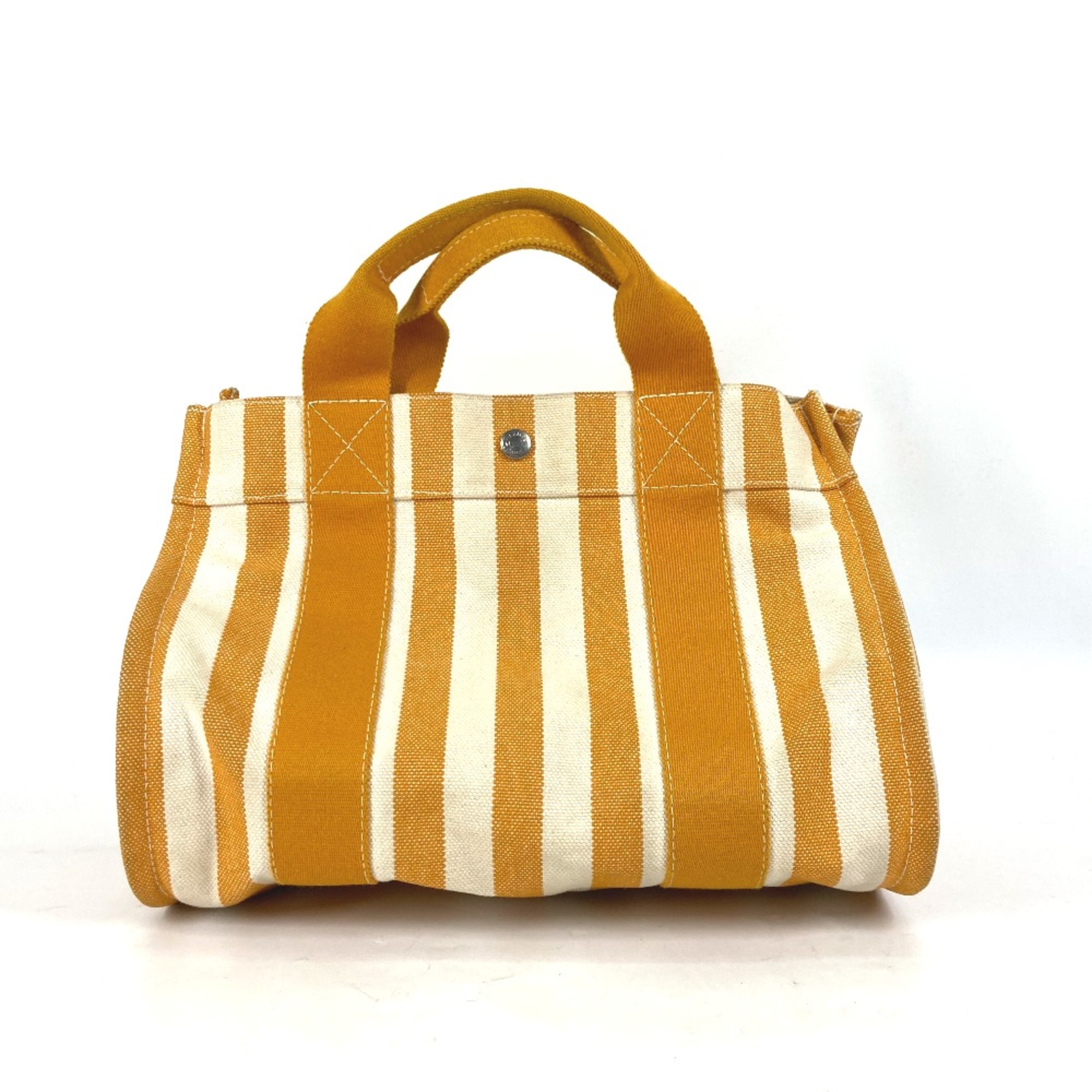 Hermes With porch Tote Bag Hand Bag Orange White