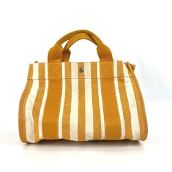 Hermes With porch Tote Bag Hand Bag Orange White