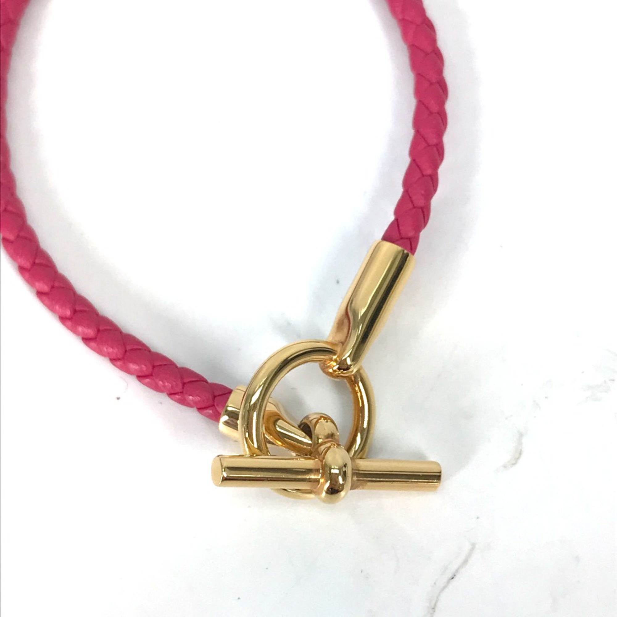 Hermes Braid Accessories Bracelet Rose mexico pink