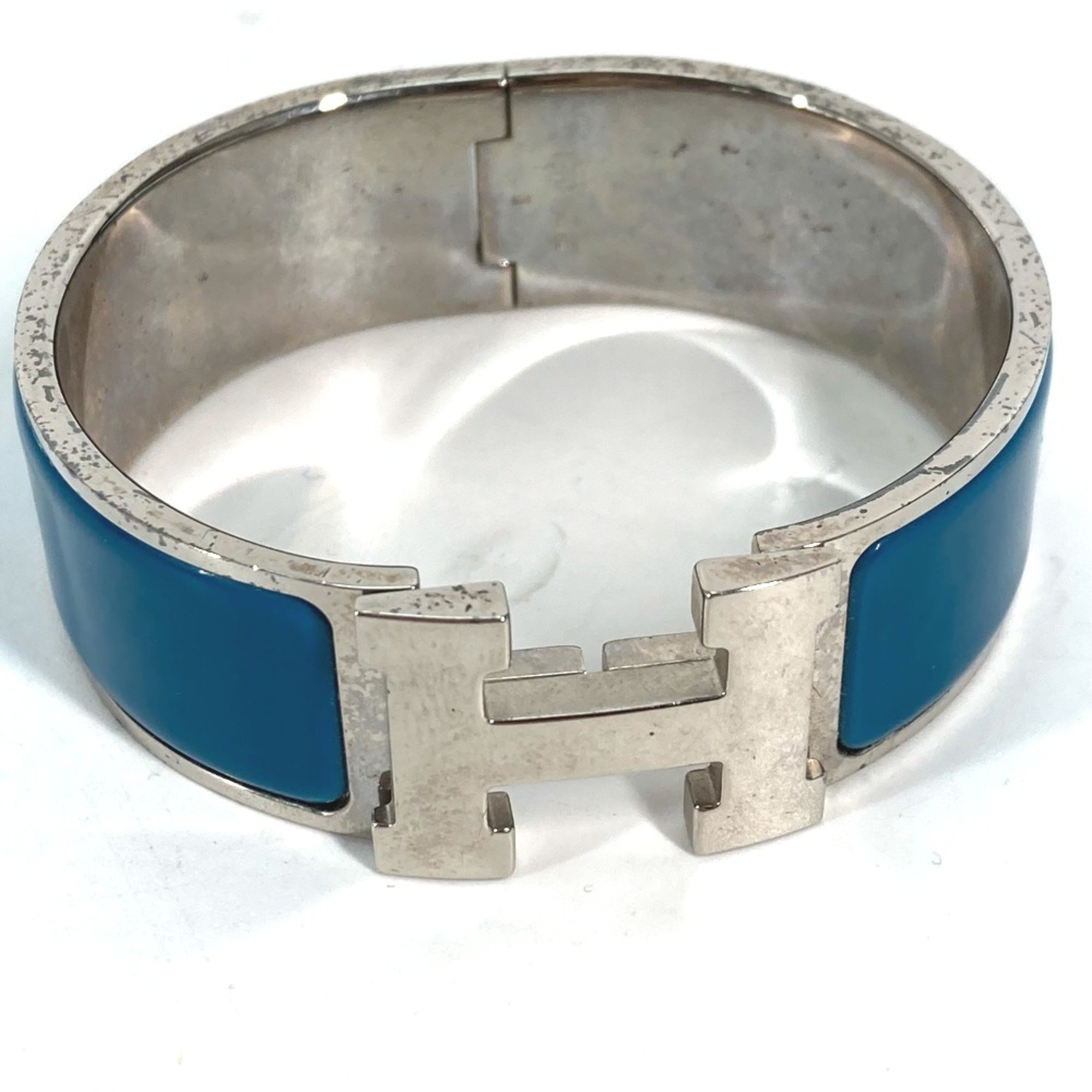 Hermes Accessory bracelet Bangle blue Silver