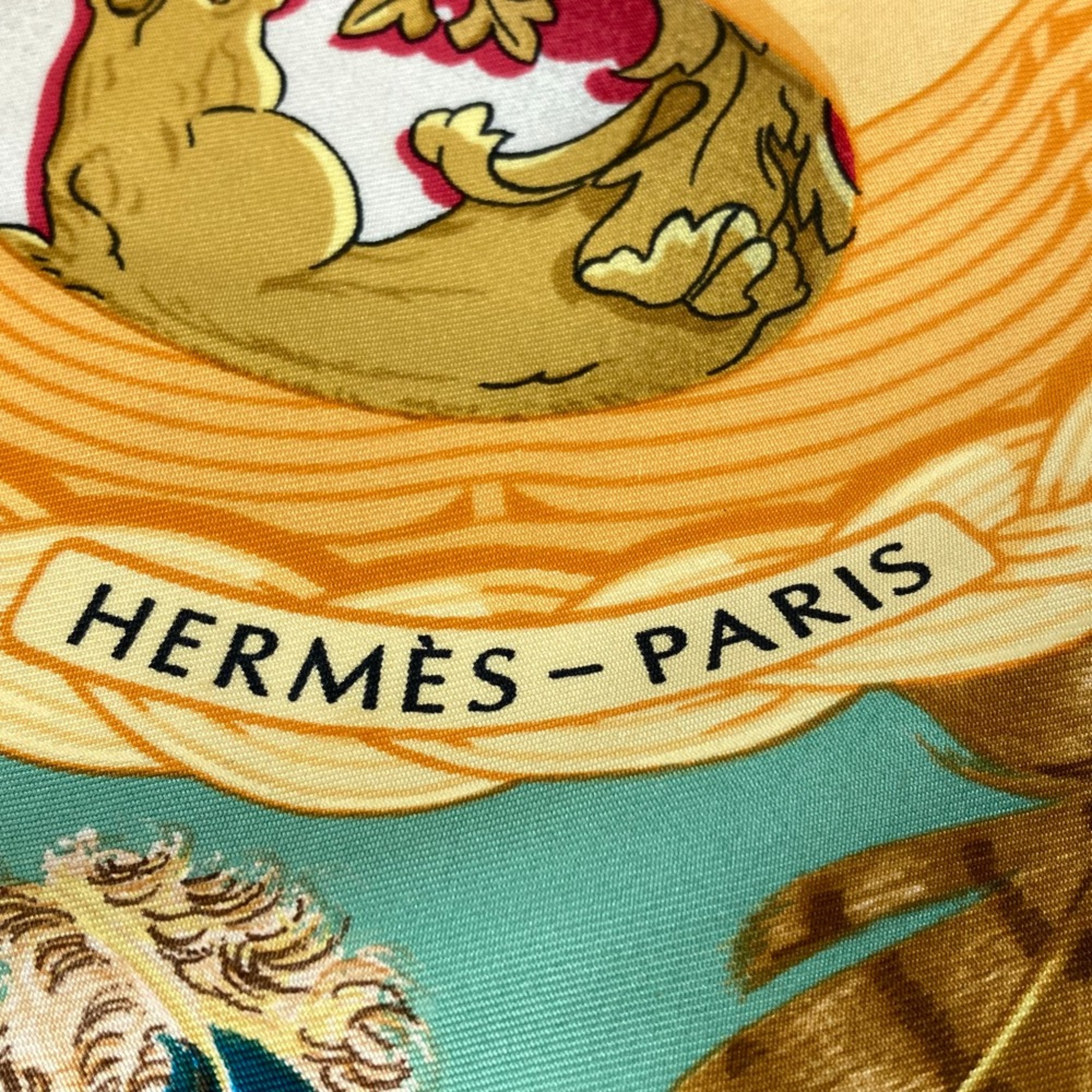 Hermes Carre90 Carre Scarf Green yellow