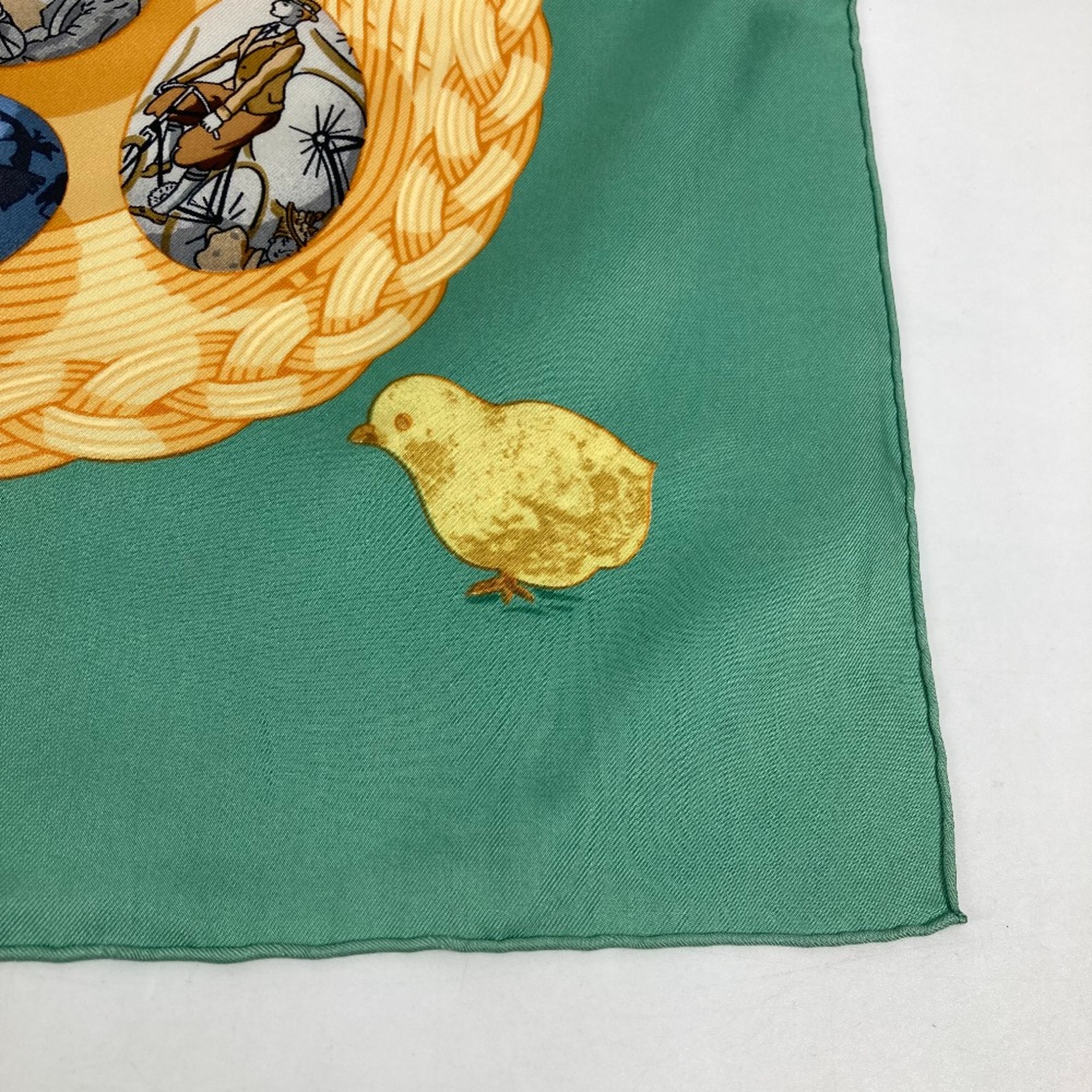 Hermes Carre90 Carre Scarf Green yellow