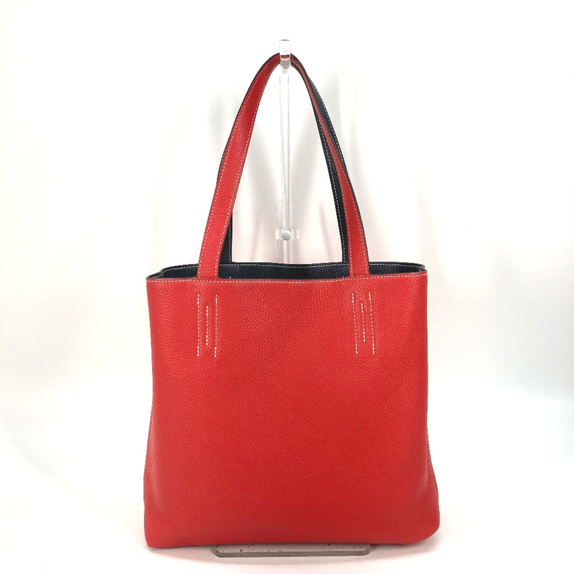 Hermes reversible shoulder bag Tote Bag Navy Red