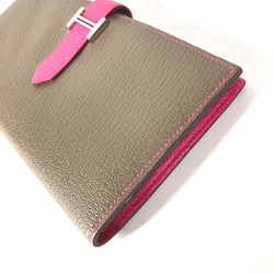 Hermes HHardware Long wallet Long Wallet Etoupe/Rose Tyrian pink gray