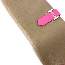 Hermes HHardware Long wallet Long Wallet Etoupe/Rose Tyrian pink gray