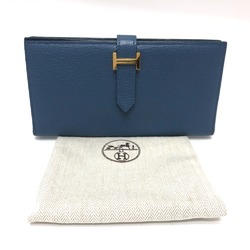 Hermes Long wallet HHardware Long Wallet blue GoldHardware