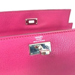 Hermes Three fold Long Wallet Pink Based SilverHardware