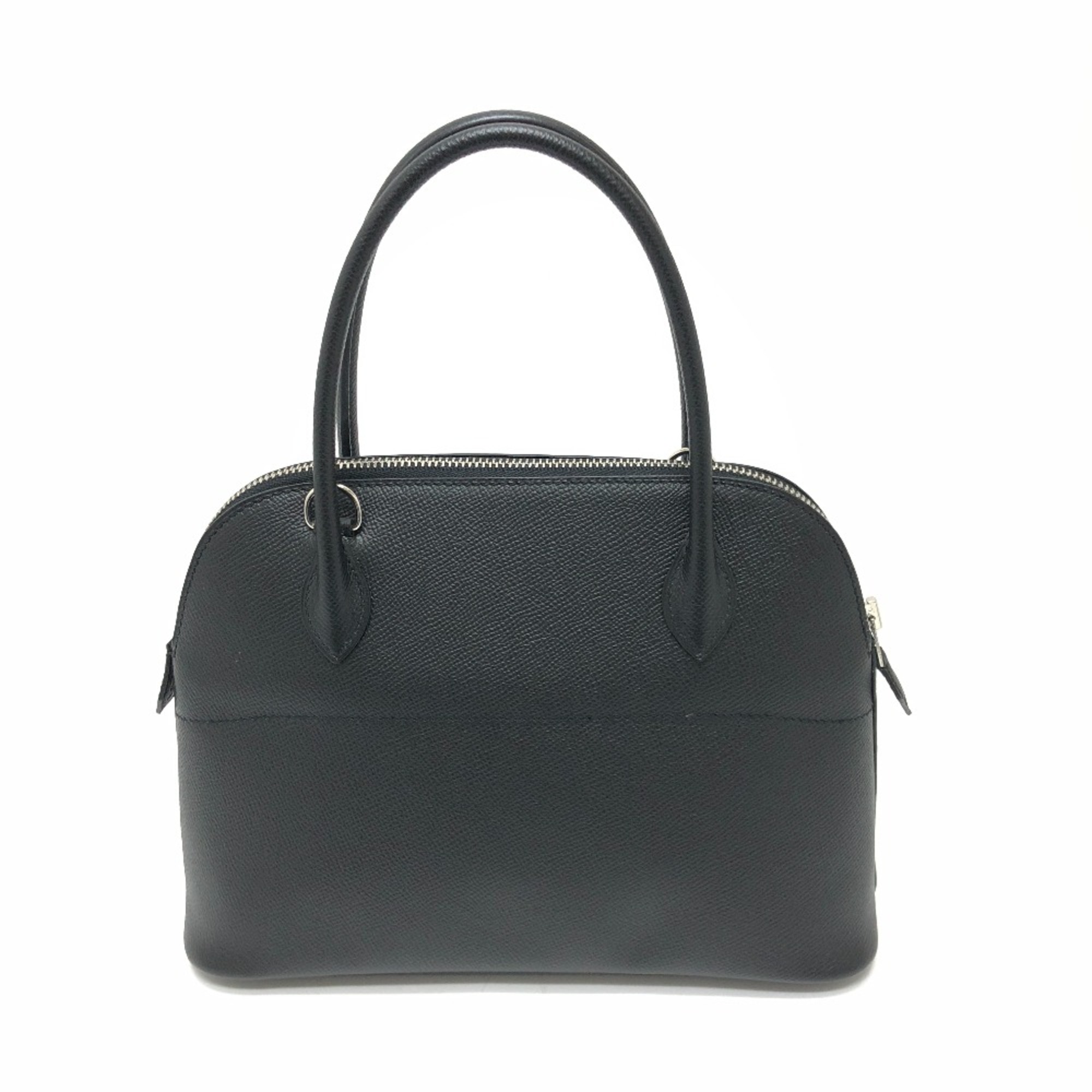 Hermes 2WAY Bag Shoulder Bag Bag Hand Bag Black SilverHardware