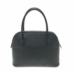 Hermes 2WAY Bag Shoulder Bag Bag Hand Bag Black SilverHardware