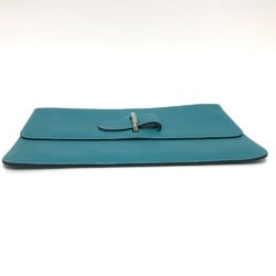 Hermes Flat Second Pouch Blue gene