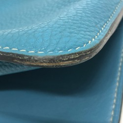 Hermes Bicolor Wallet Wallet Long Wallet Long Wallet Blue Gene x Turtile Gray blue SilverHardware