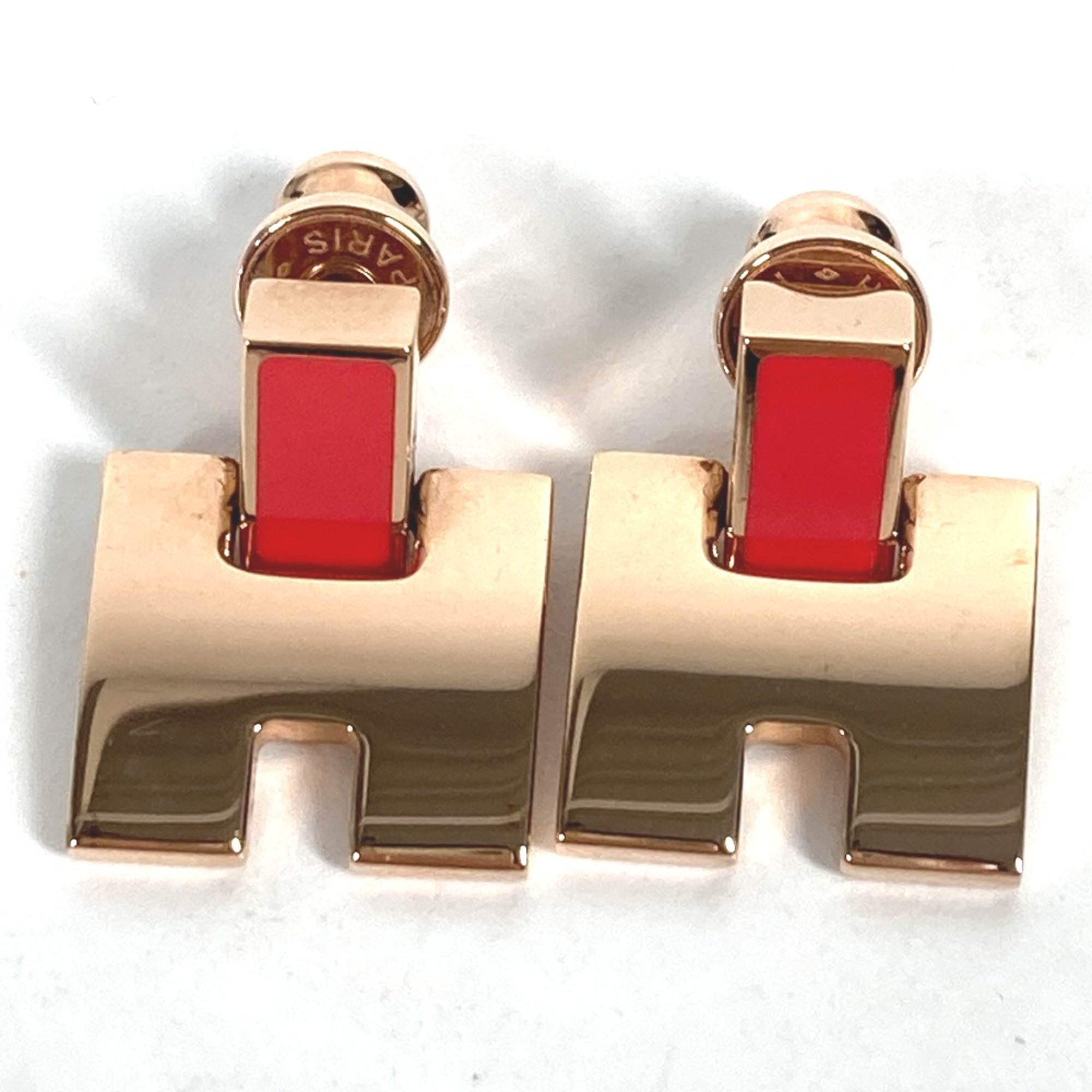 Hermes H logo accessories Pierce pink Pink Gold