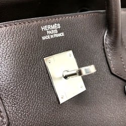 Hermes Tote Bag Hand Bag Chocolat x SVHardware Brown SilverHardware