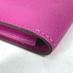 Hermes flap pouch bag Clutch bag Rose purple pink SilverHardware