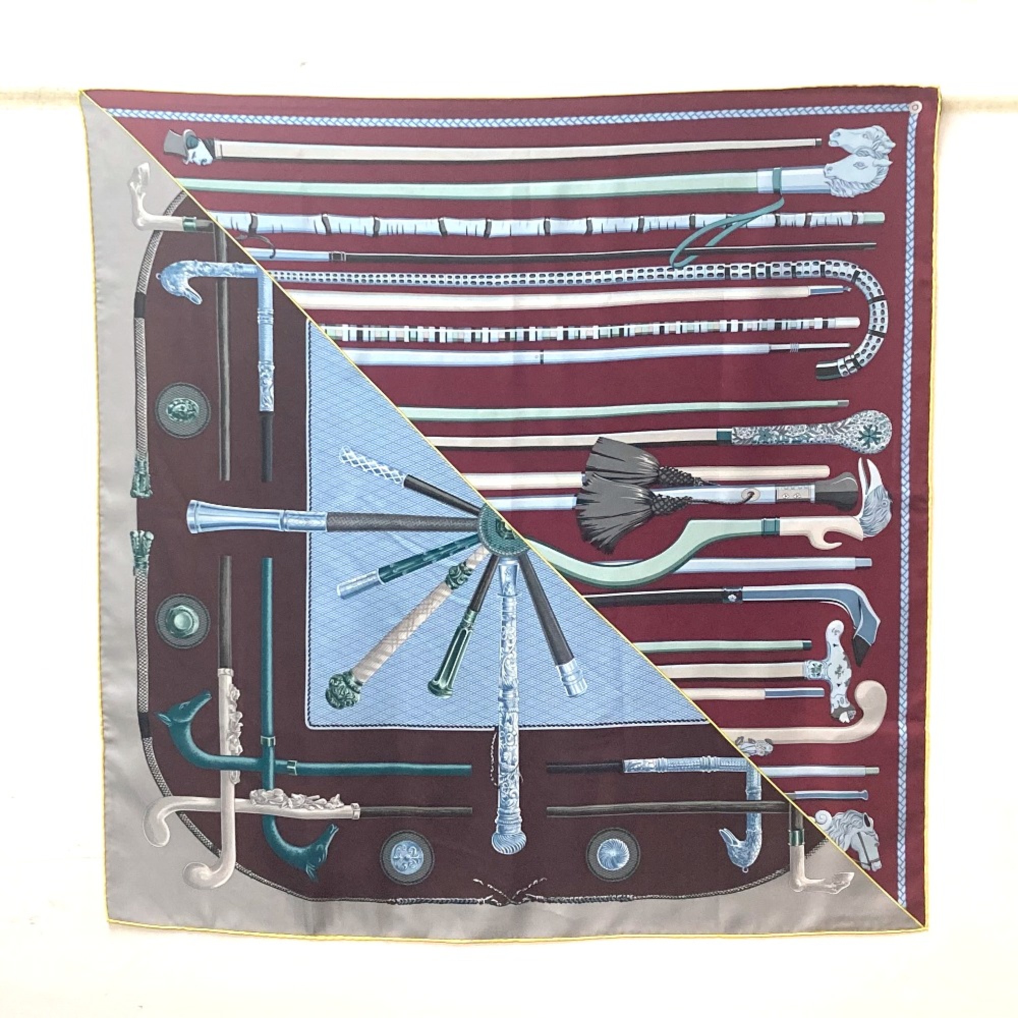 Hermes Carre90 Scarf Brown