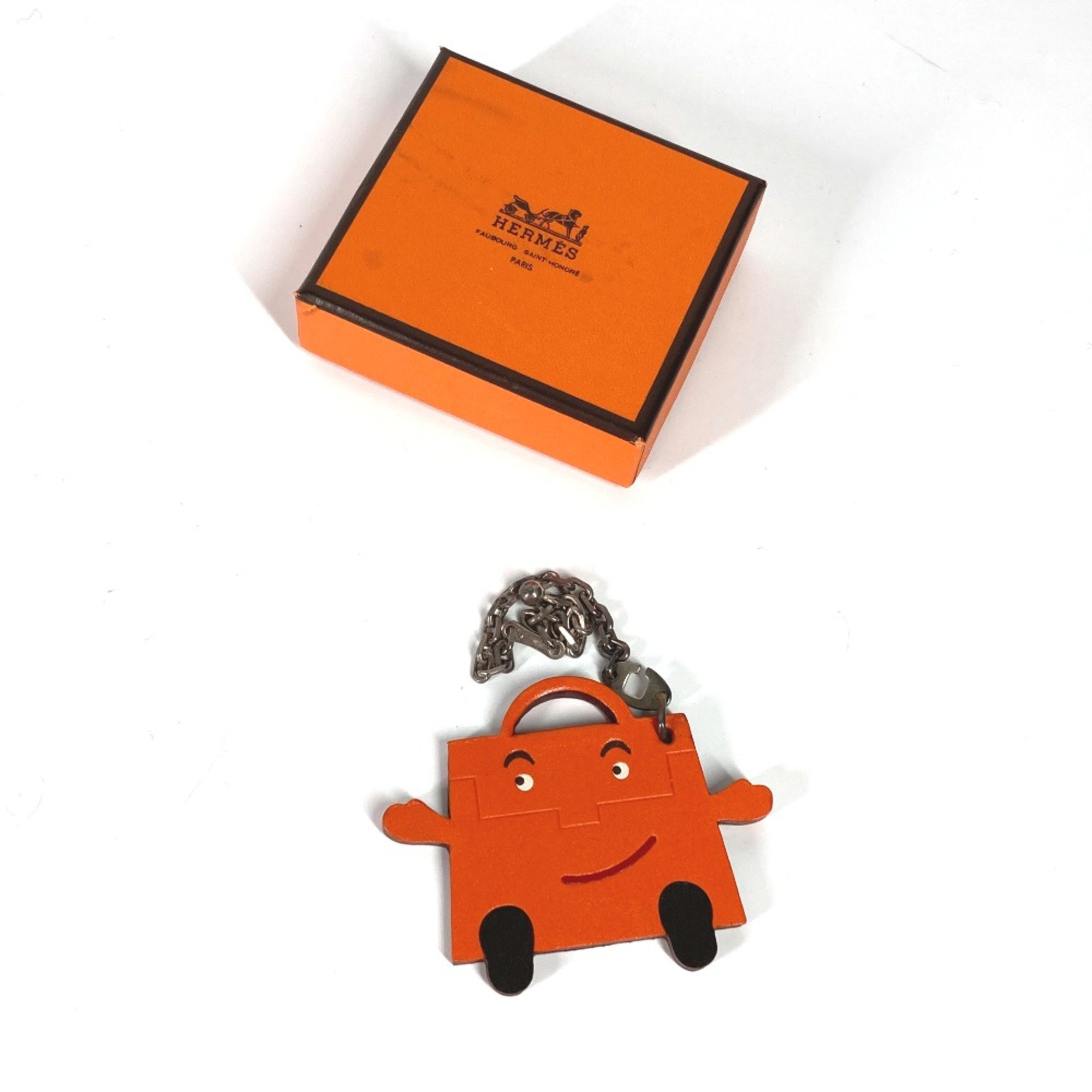 Hermes 2011 Takashimaya Tokyo Japan Bag Charm Key Holder Orange