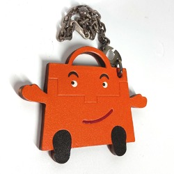 Hermes 2011 Takashimaya Tokyo Japan Bag Charm Key Holder Orange