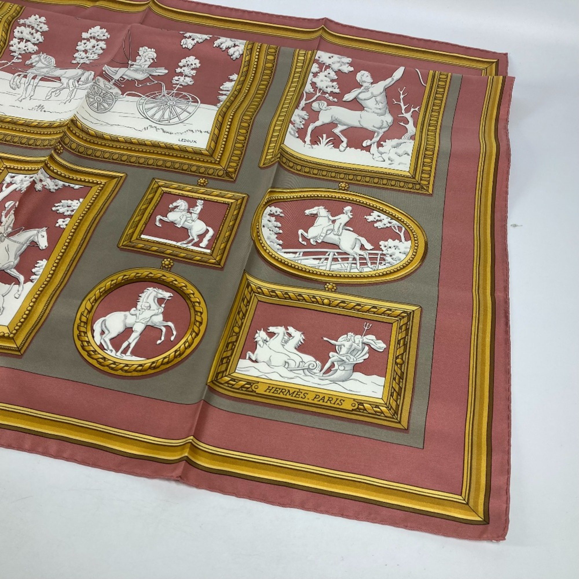 Hermes Carre90 Scarf pink