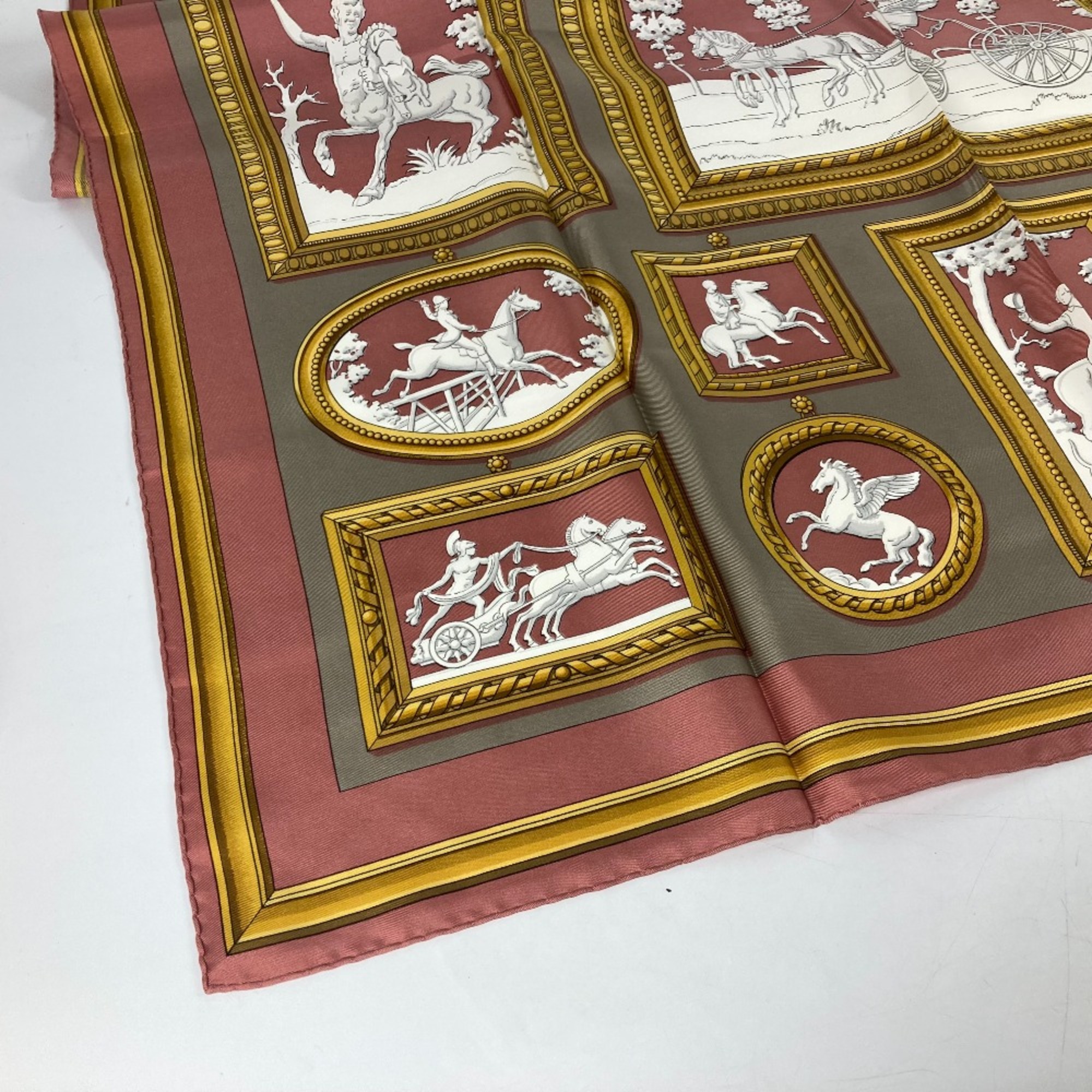 Hermes Carre90 Scarf pink