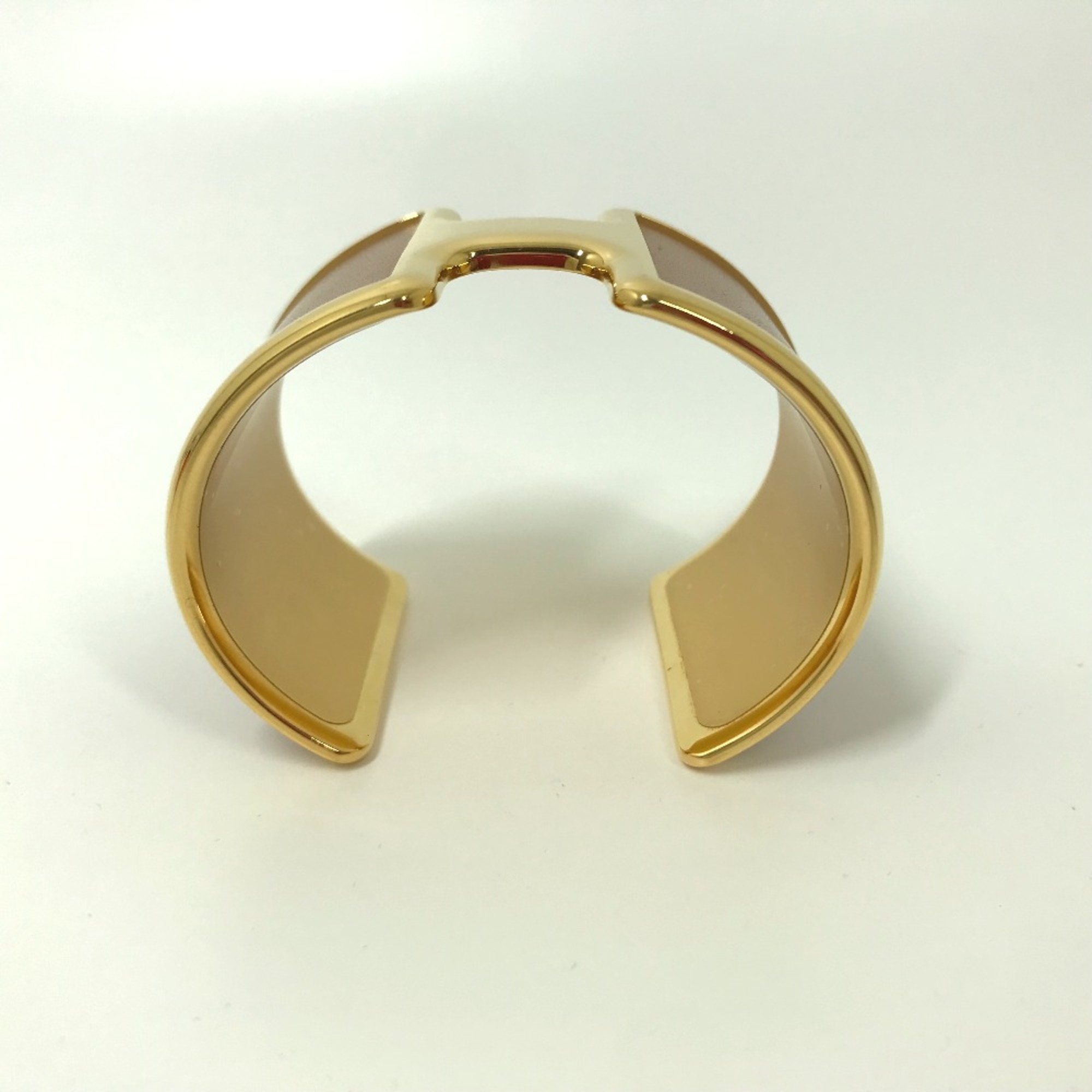 Hermes Bracelet Accessories Bangle Brown x Gold