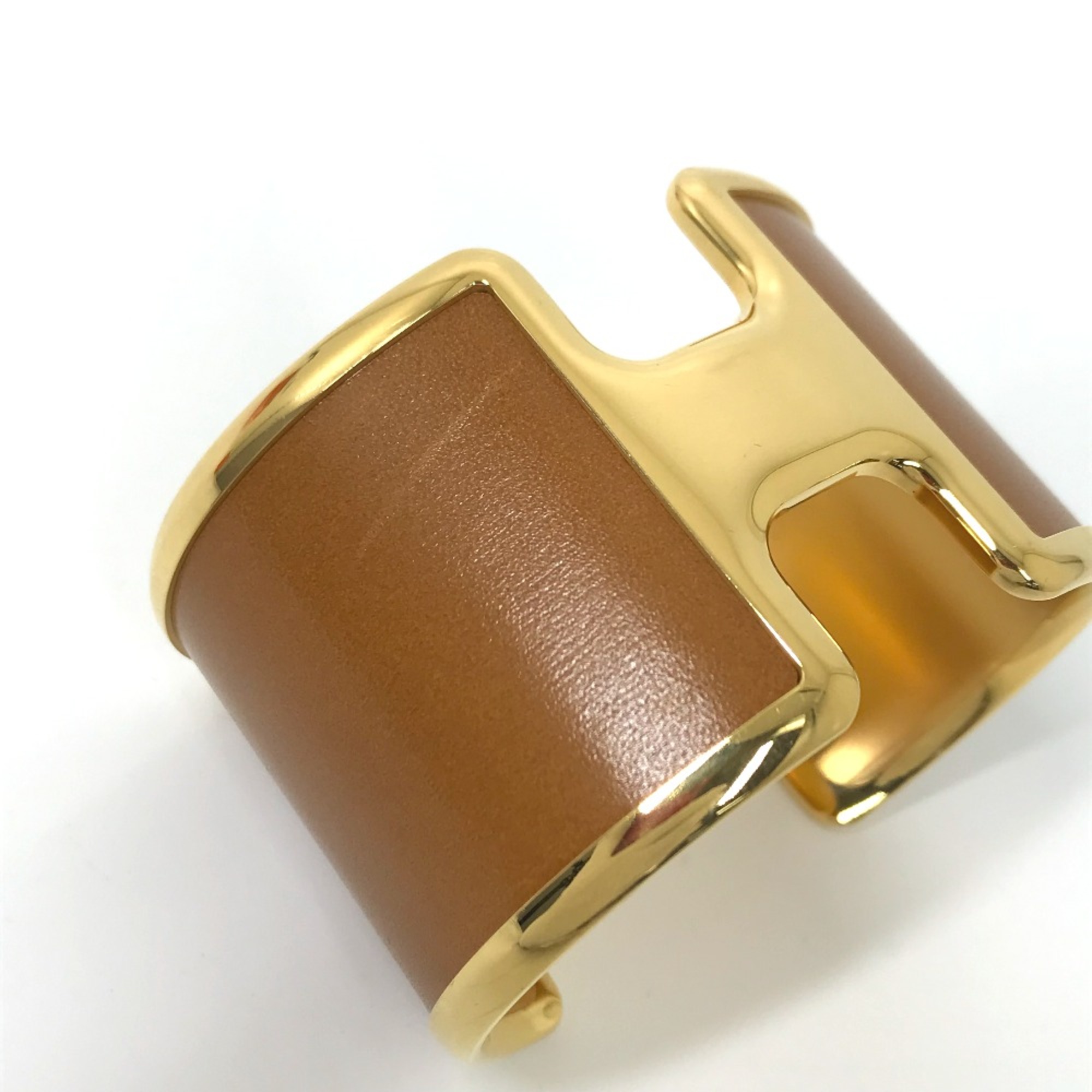 Hermes Bracelet Accessories Bangle Brown x Gold