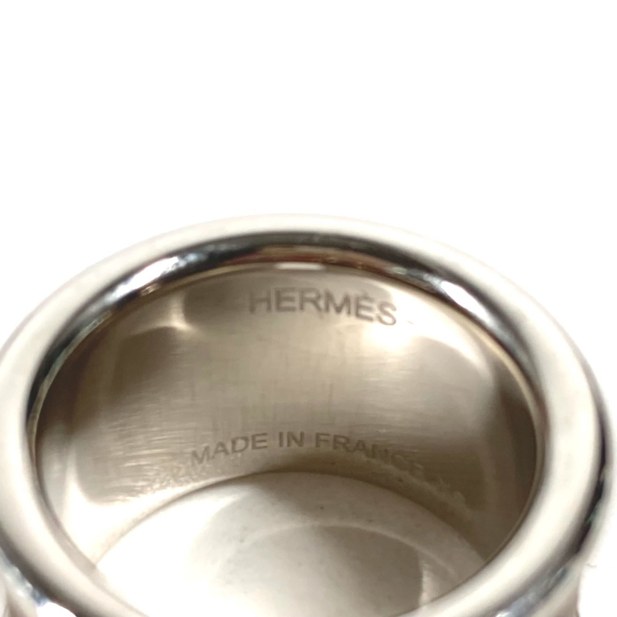 Hermes Women's Ring Etoupe gray SilverHardware