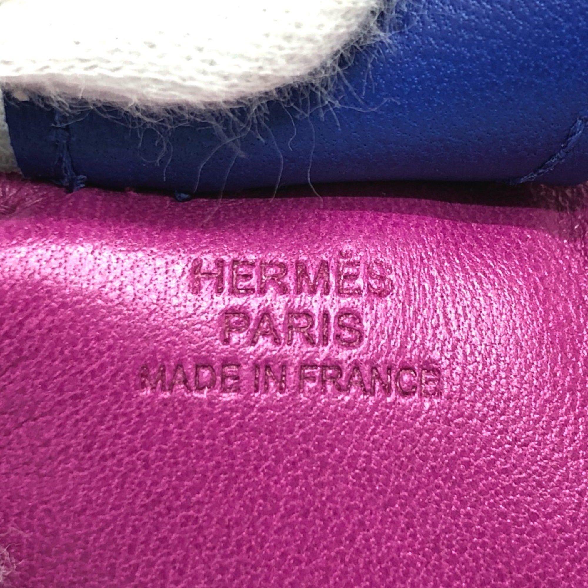 Hermes Bag Charm charm Rose Purple x BlueElectric x Malachite purple blue