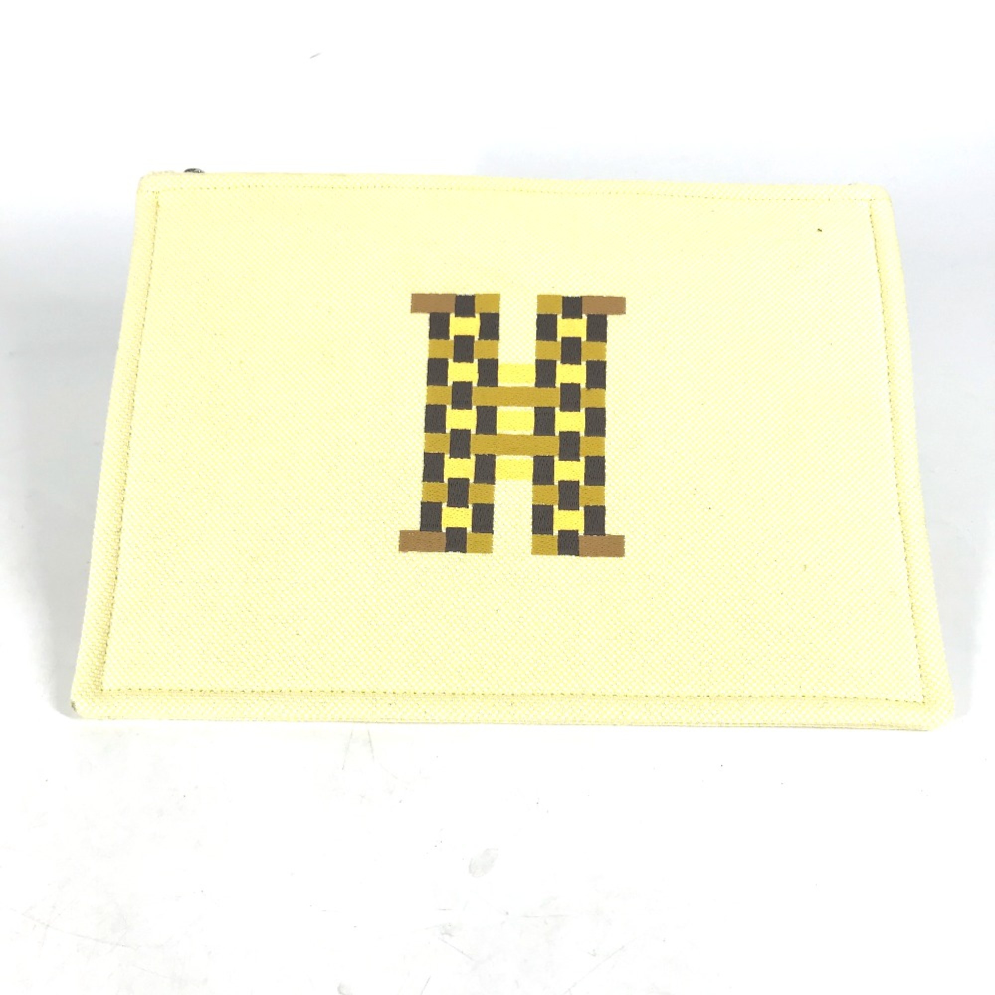 Hermes Flat pouch bag Clutch bag Makeup pouch Pouch yellow