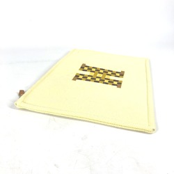 Hermes Flat pouch bag Clutch bag Makeup pouch Pouch yellow