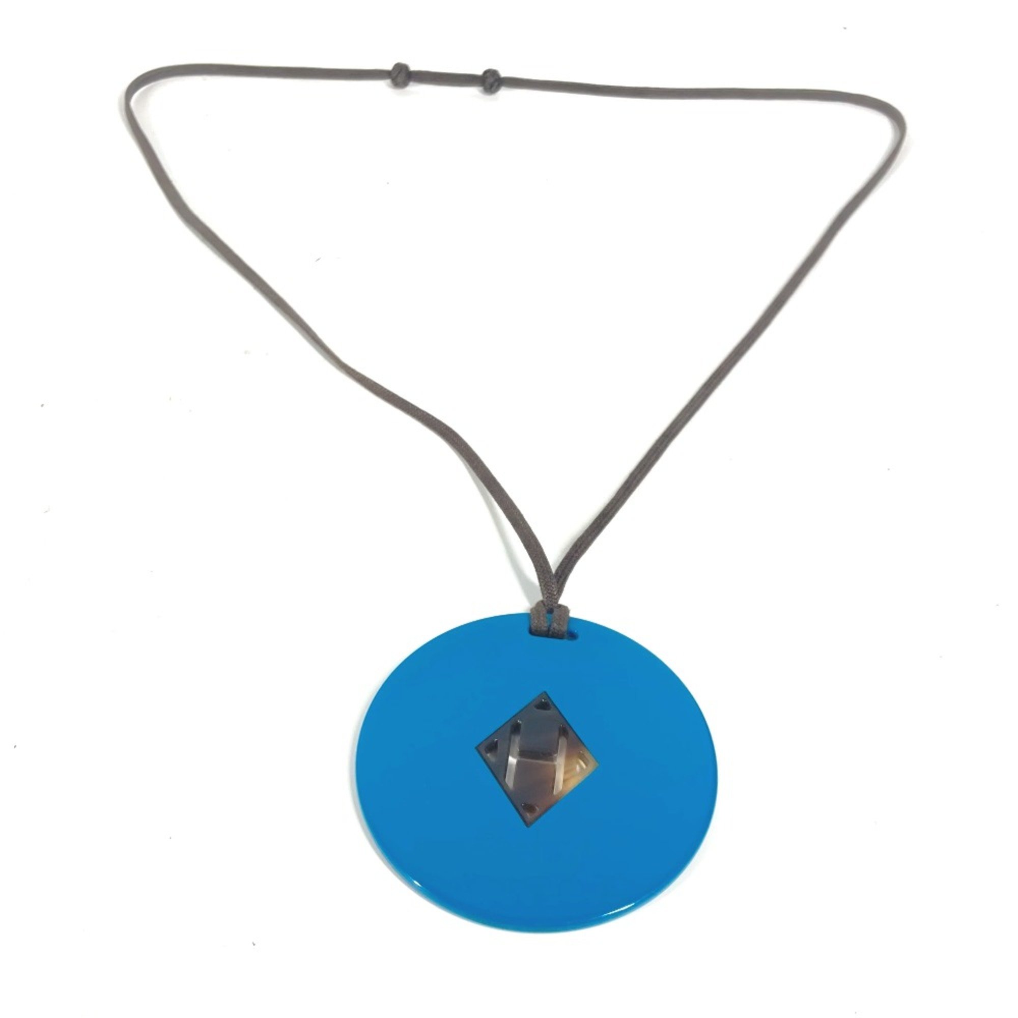 Hermes Accessories H logo Necklace blue