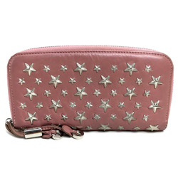 Jimmy Choo Star studs Zip Around Long Wallet Long Wallet Rose Pink Based