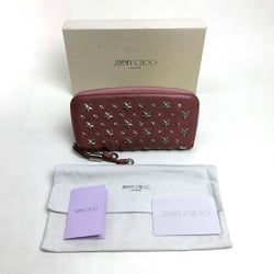 Jimmy Choo Star studs Zip Around Long Wallet Long Wallet Rose Pink Based