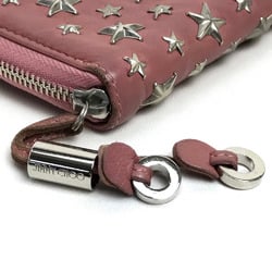 Jimmy Choo Star studs Zip Around Long Wallet Long Wallet Rose Pink Based