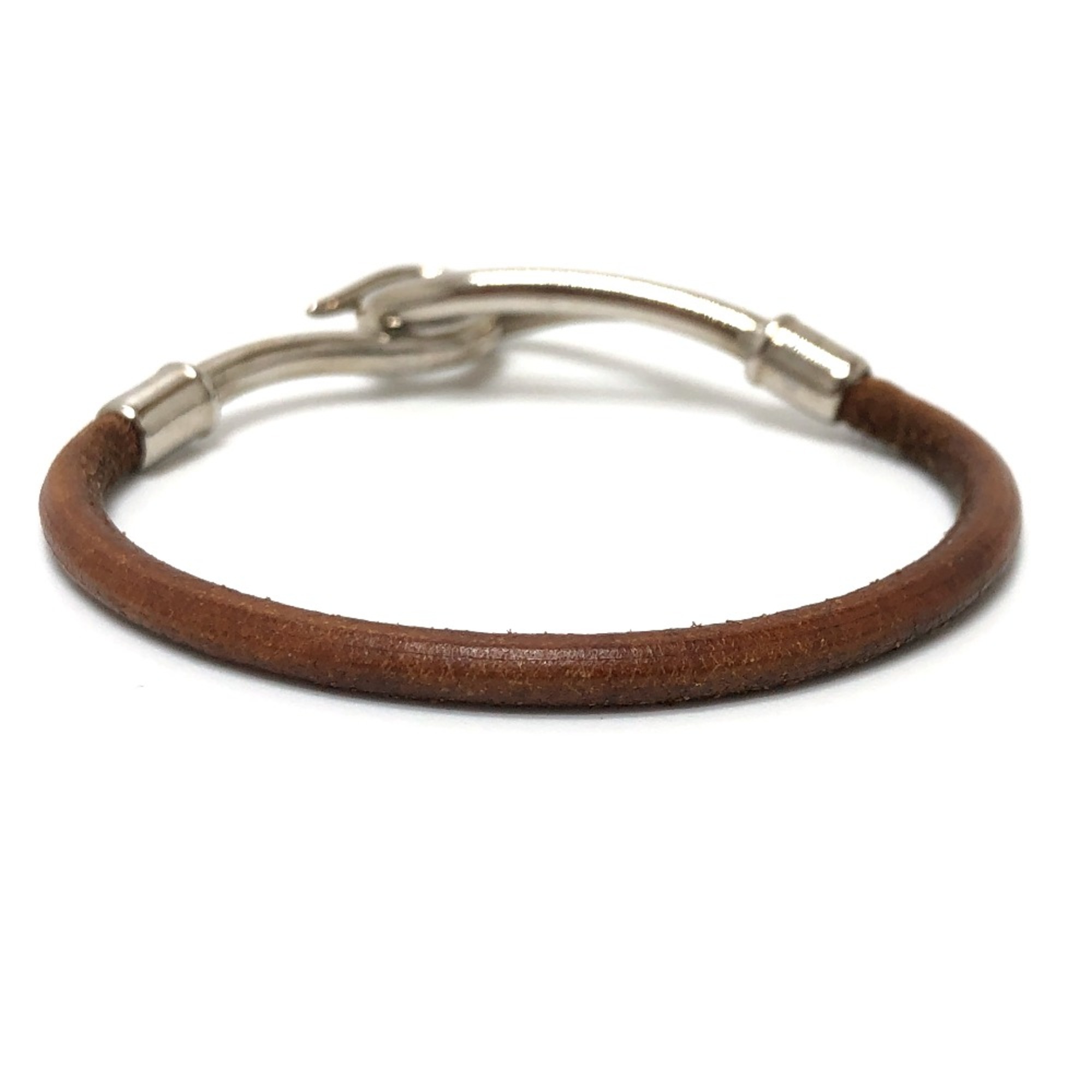 Hermes Bangle accessories Bracelet Brown SilverHardware