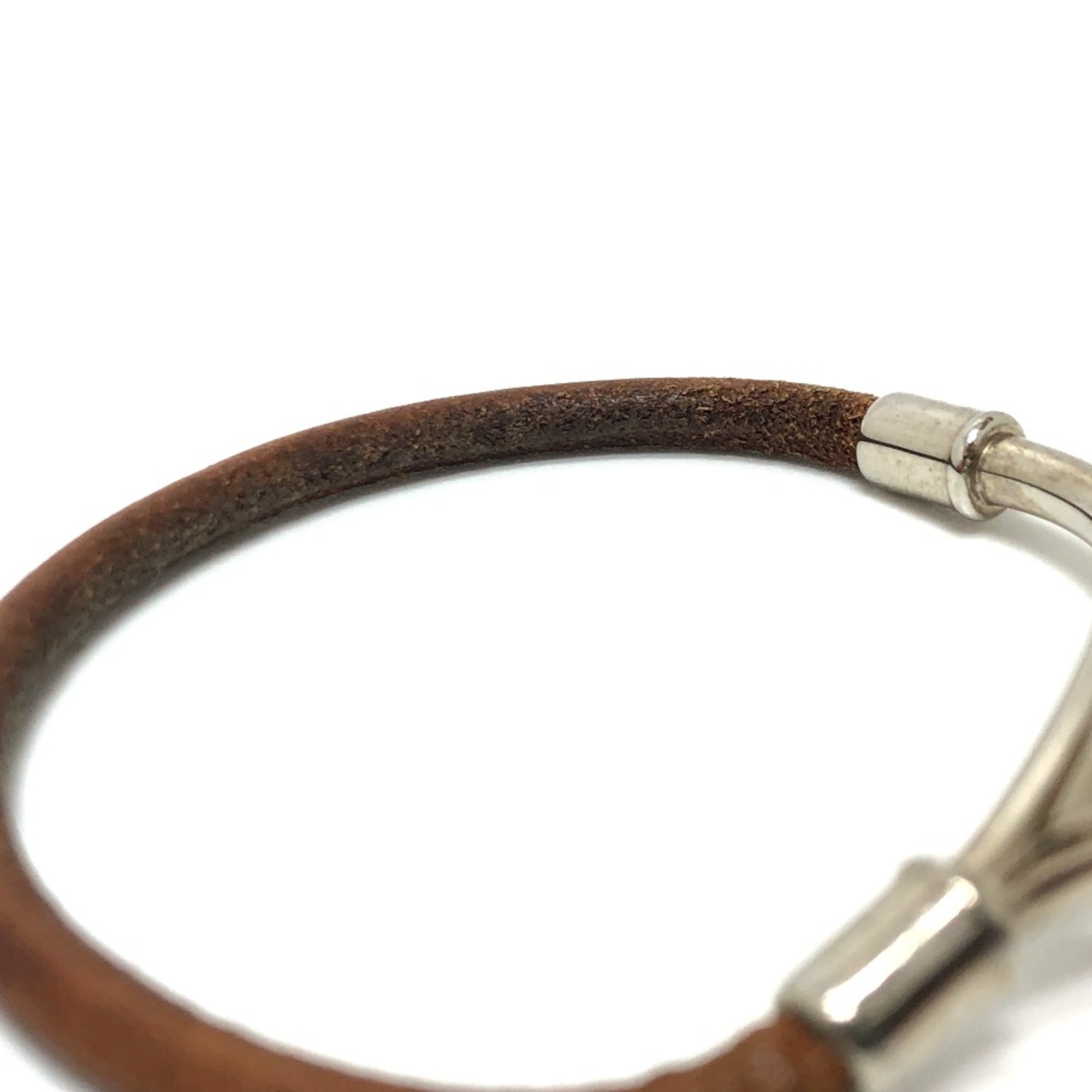 Hermes Bangle accessories Bracelet Brown SilverHardware