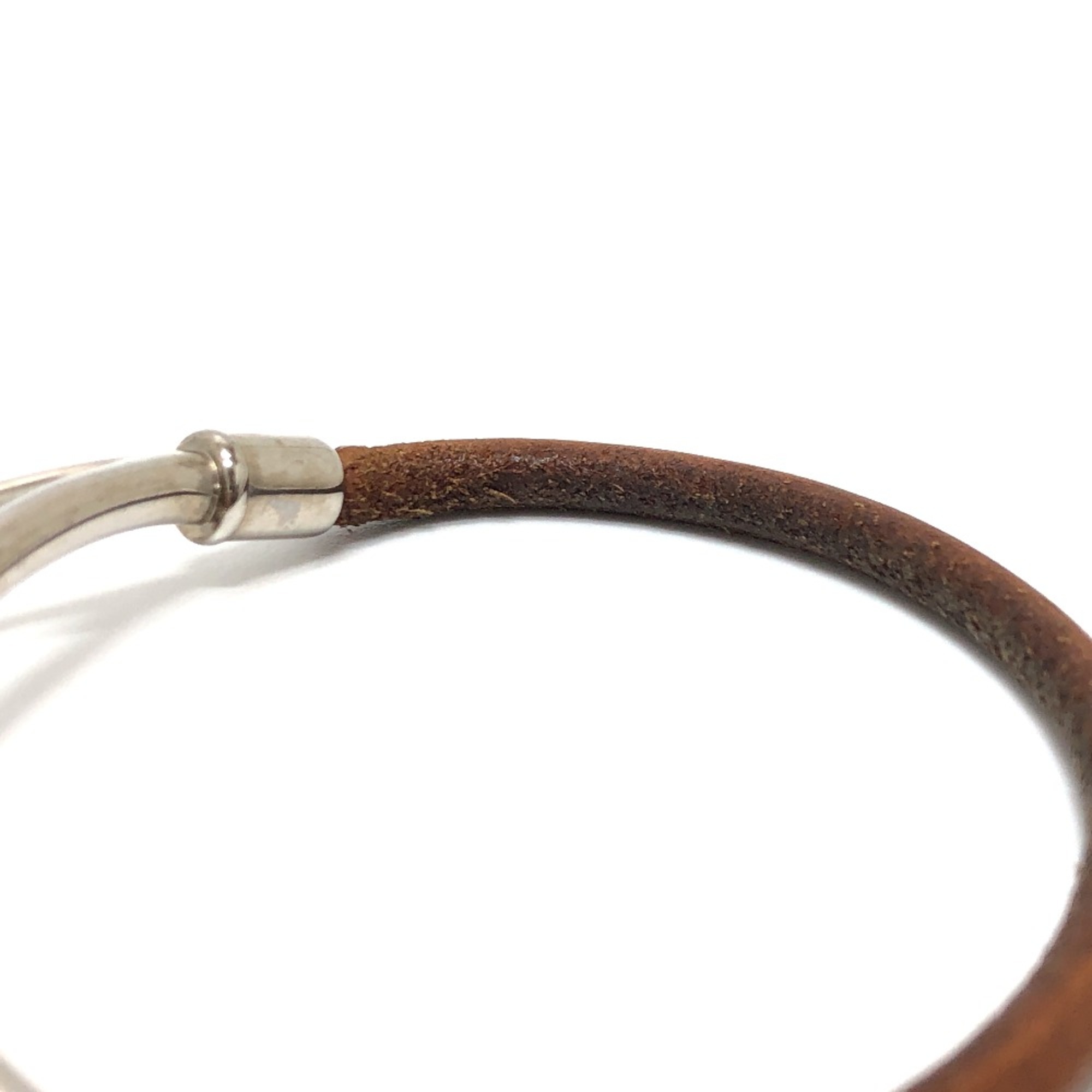 Hermes Bangle accessories Bracelet Brown SilverHardware