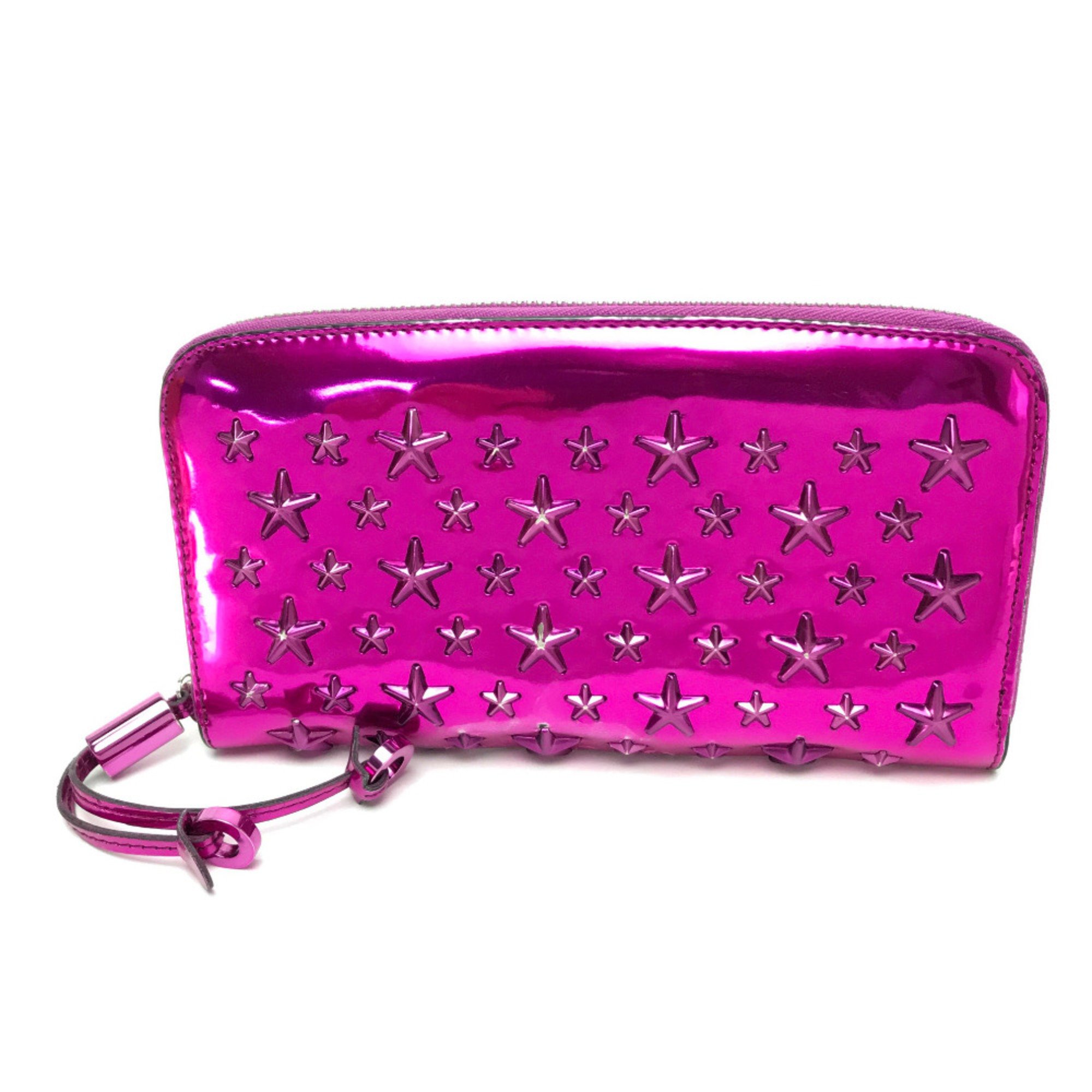 Jimmy Choo 163FILIPA.CIM Star stud filipa Zip Around Long Wallet Long Wallet Metallic purple