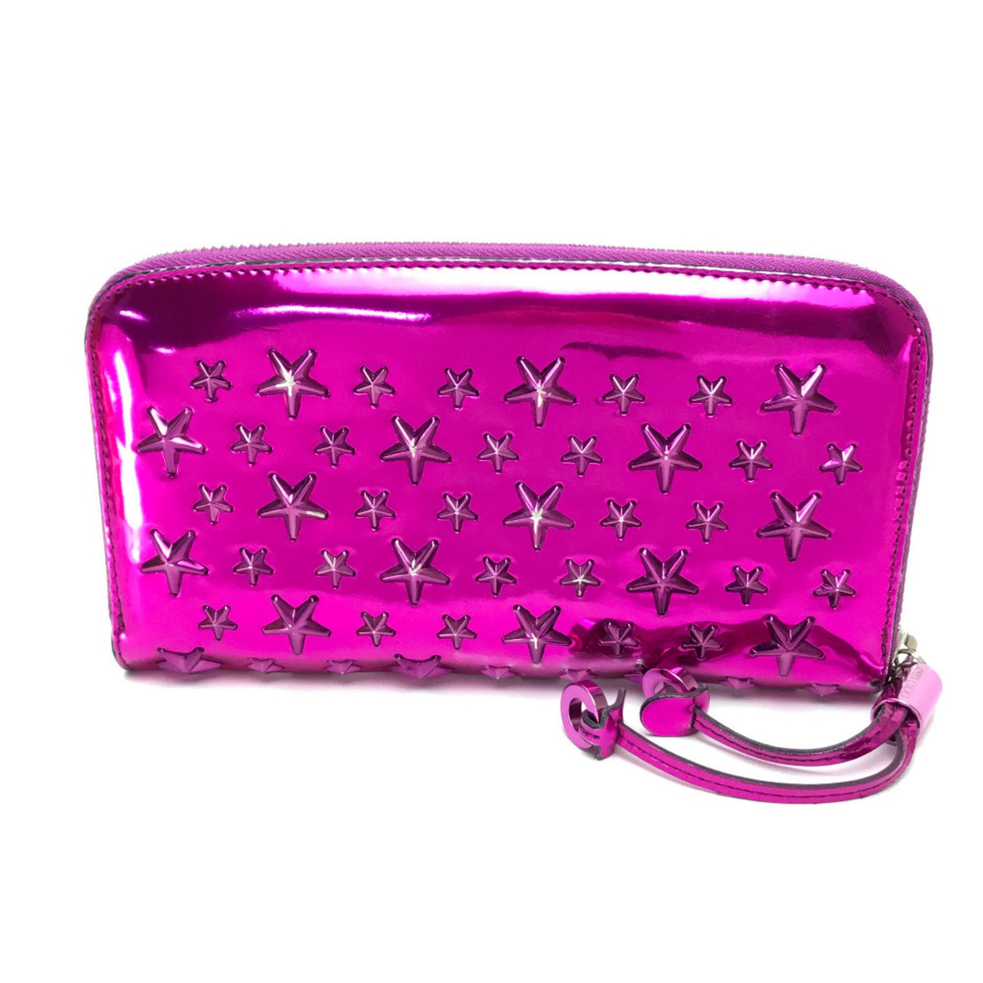 Jimmy Choo 163FILIPA.CIM Star stud filipa Zip Around Long Wallet Long Wallet Metallic purple