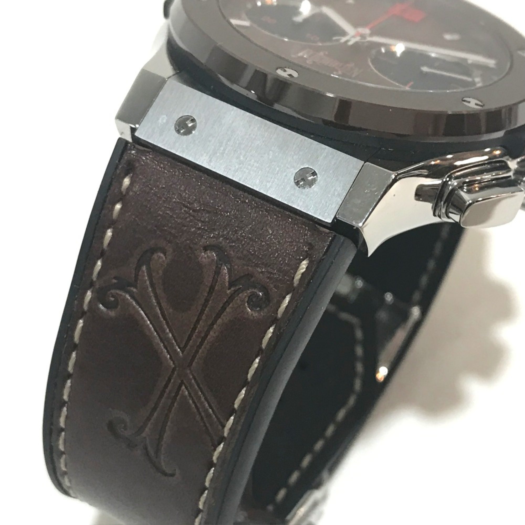 Hublot 521.NC.0589.VR.OPX14 Forbidden X Automatic with cigar box Wristwatch Silver Brown belt