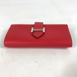 Hermes 4 key case Key H logo Key Case Red SilverHardware