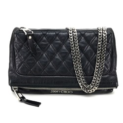 Jimmy Choo Quilted Shoulder Crossbody ChainShoulder Shoulder Bag Black