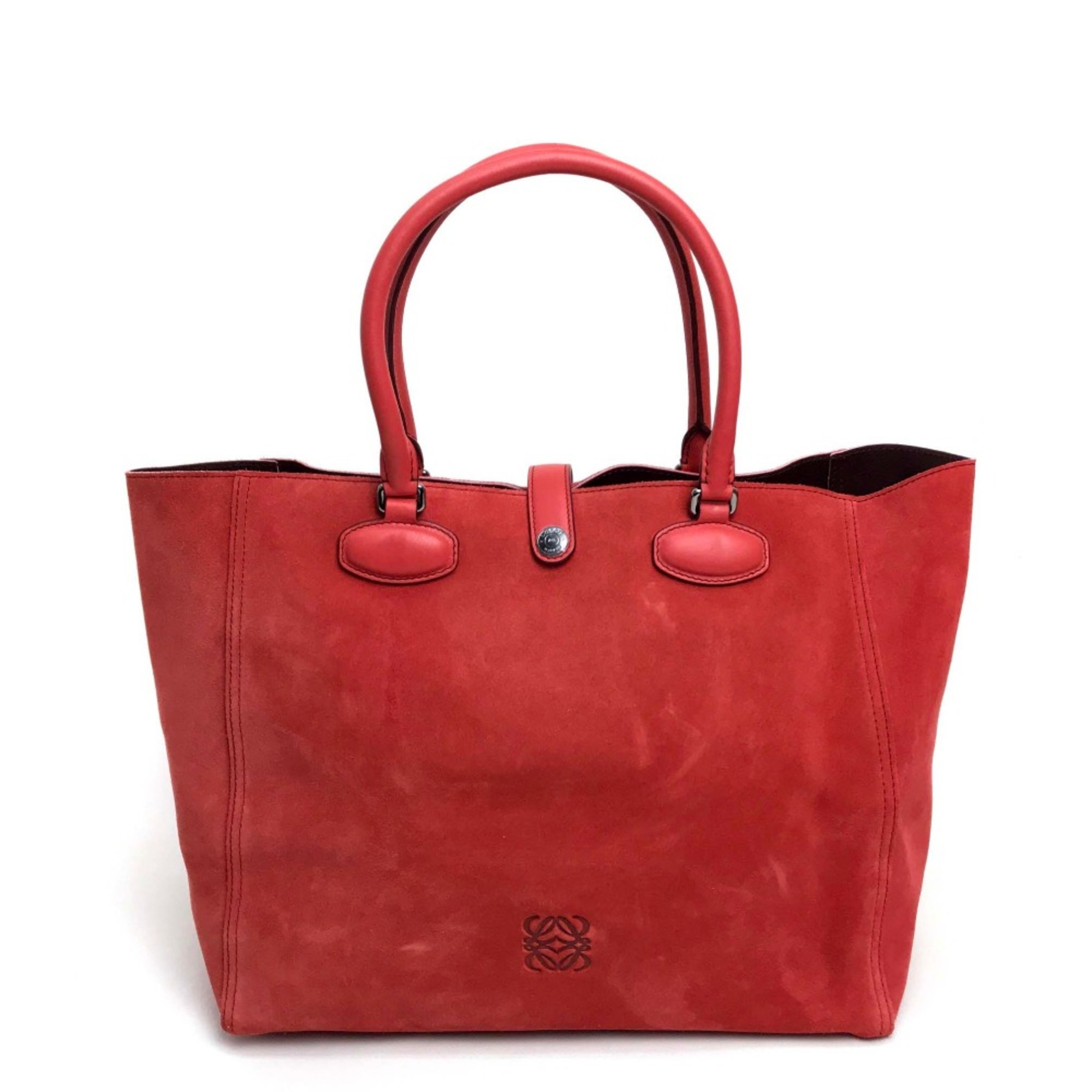 Loewe logo Bag Shoulder Bag Hand Bag Tote Bag Red Red